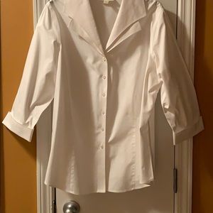 Cold water Creek white button down blouse
